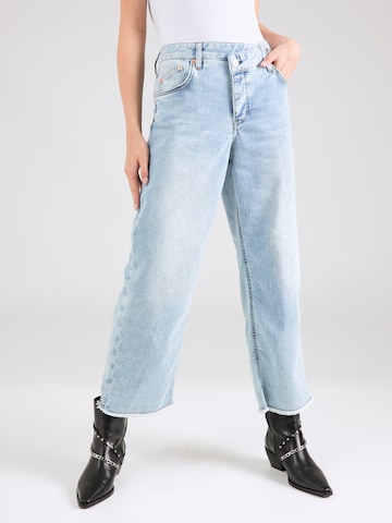 Herrlicher Wide leg Jeans 'Mäze Sailor' in Blauw: voorkant