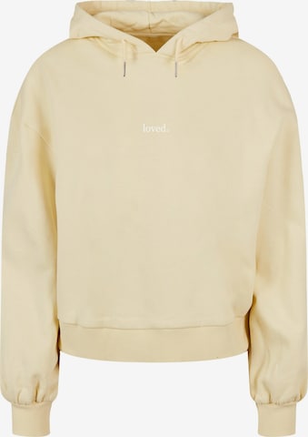 Merchcode Sweatshirt 'Love' in Yellow: front