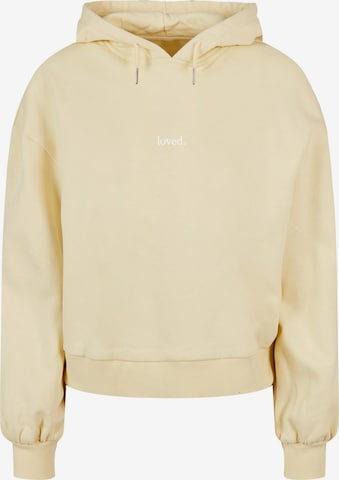 Merchcode Sweatshirt 'Love' in Geel: voorkant