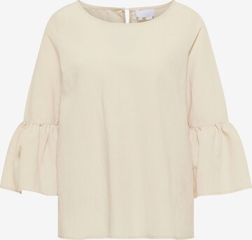 Camicia da donna di usha WHITE LABEL in beige: frontale