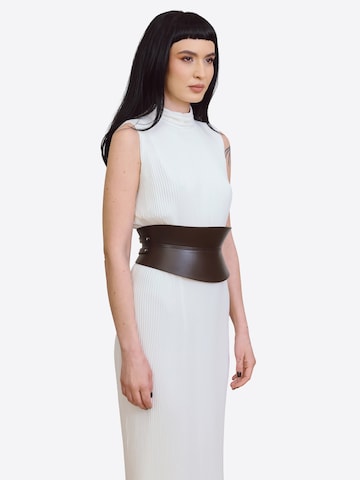 Haute Cuir Belt 'Rounded Hourglass Corset Belt' in Brown