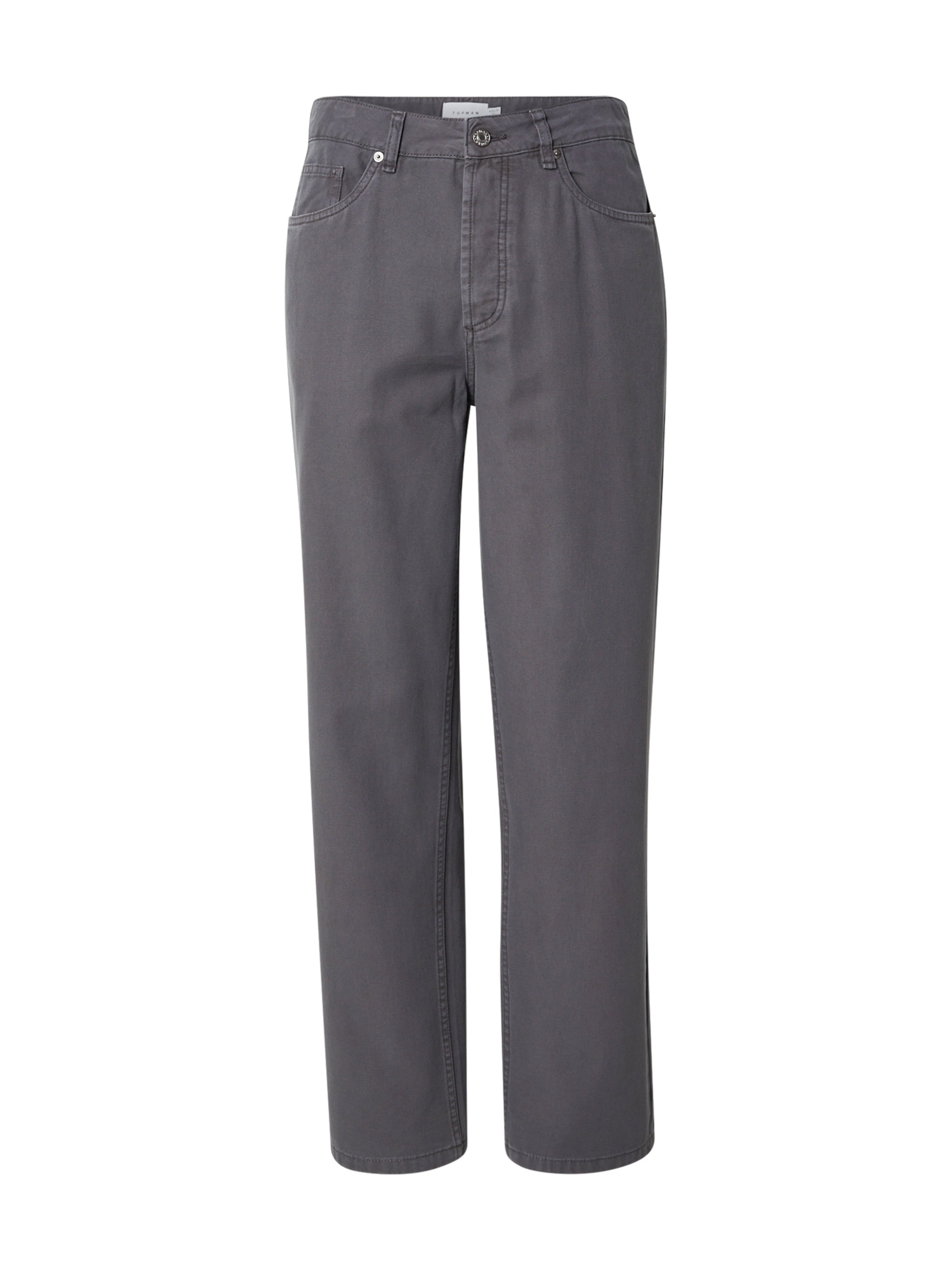 TOPMAN Loosefit Bukser i grå: forside