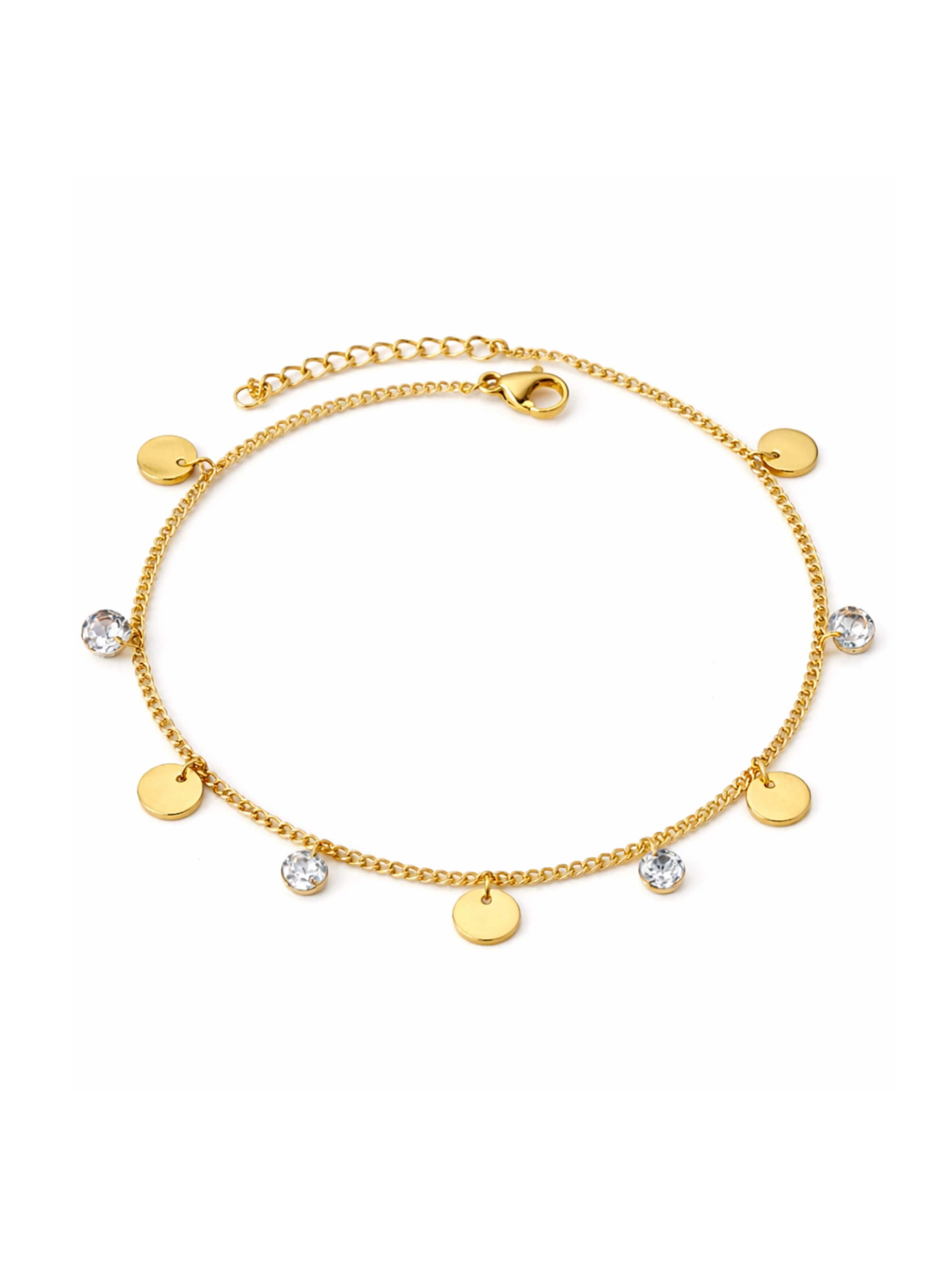 Pure Schmuck Fußschmuck 'Moonlight Fußkette'‌‌ in Gold: Vorderseite