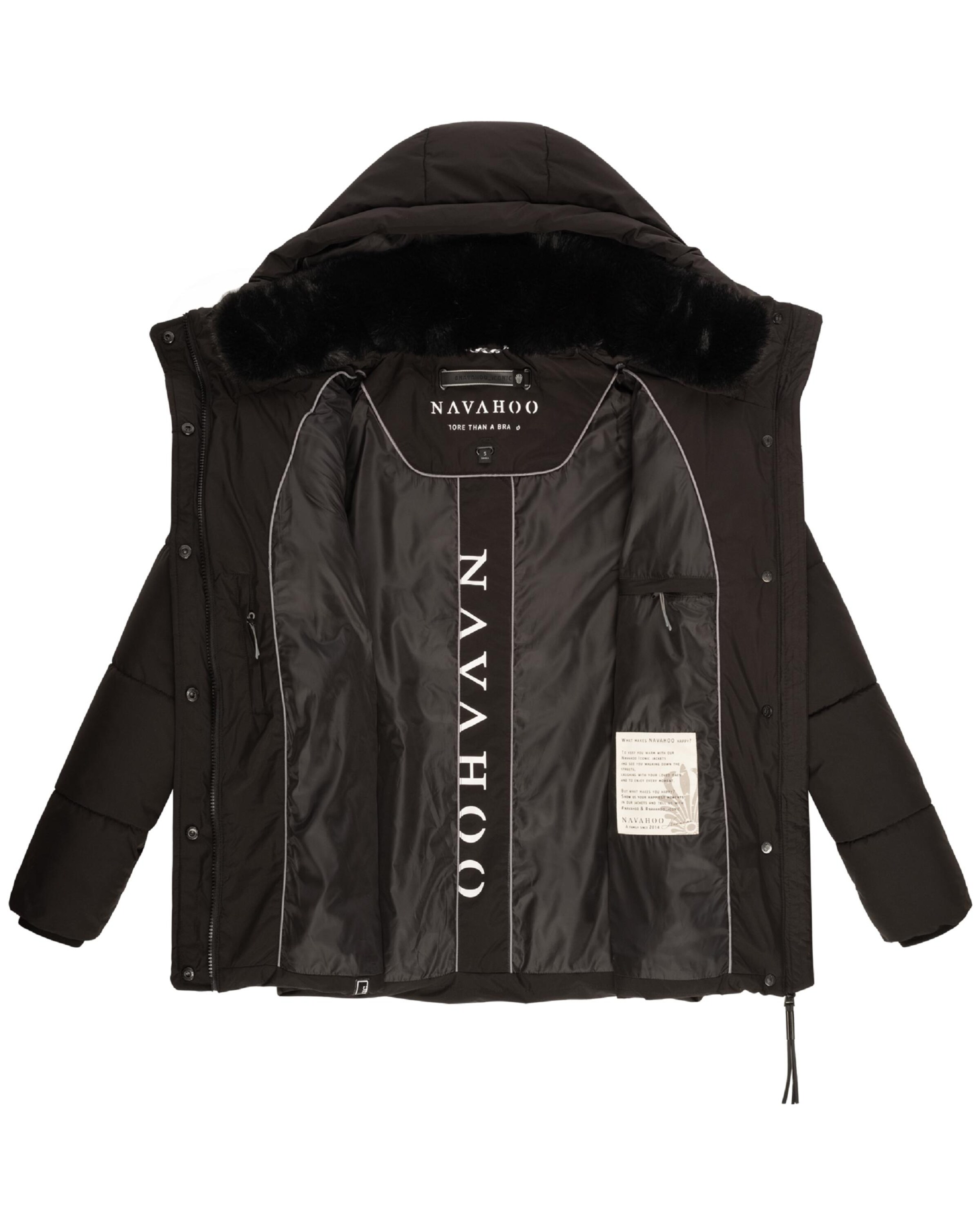 NAVAHOO Winterjacke 'Sag ja XIV' in Schwarz