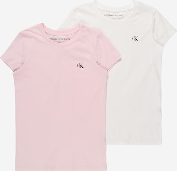 T-Shirt Calvin Klein Jeans en rose : devant