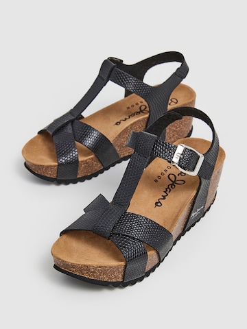 Pepe Jeans Sandale ' COURTNEY FREE ' in Schwarz