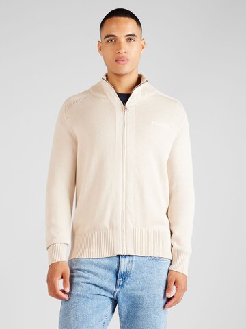 TOMMY HILFIGER Gebreid vest in Beige: voorkant