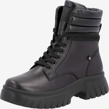 Stivaletto stringato di Rieker in nero: frontale