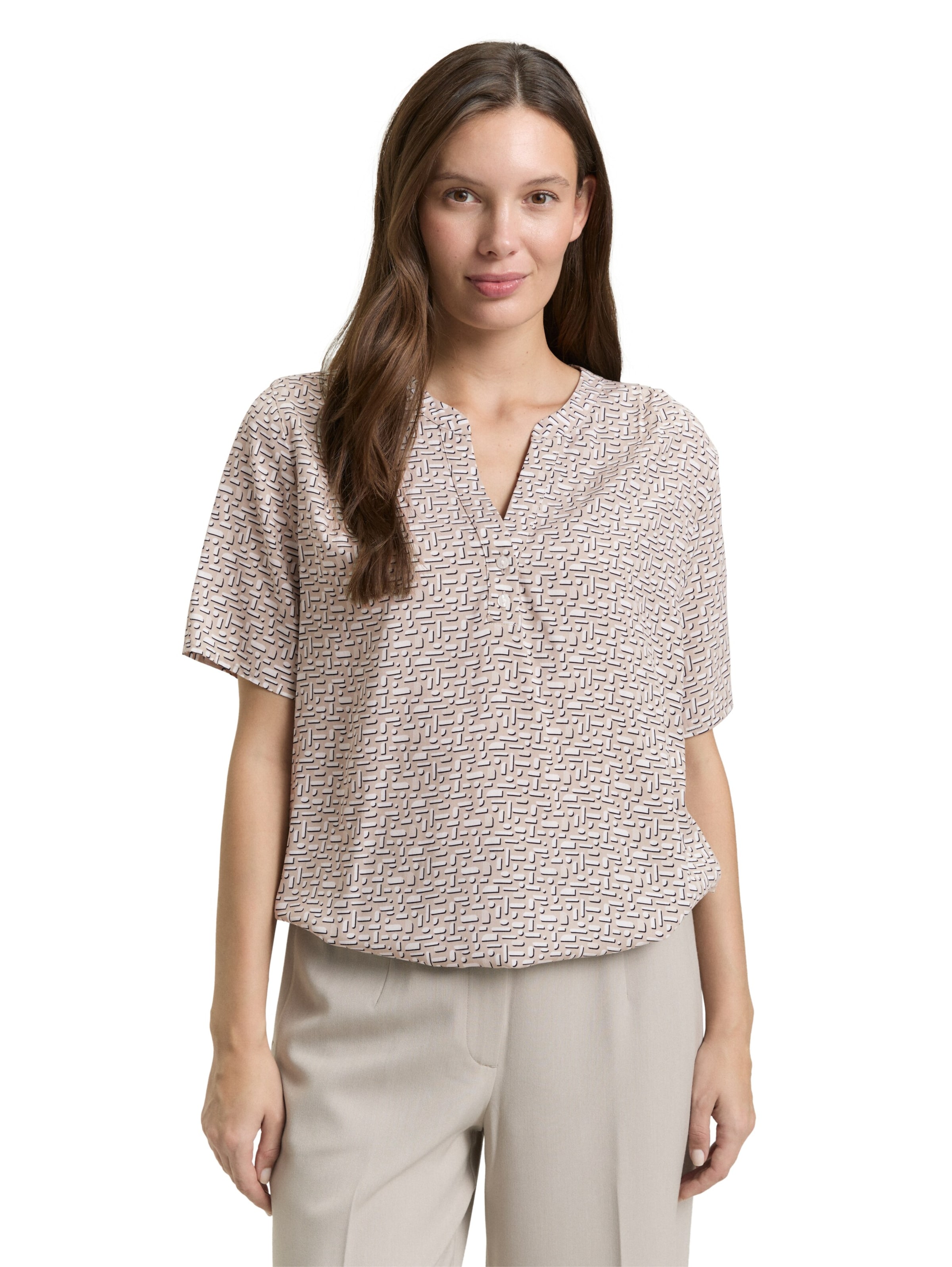 TOM TAILOR Blouse in Beige: voorkant