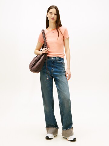 Tommy Jeans T-Shirt 'ESSENTIAL' in Orange