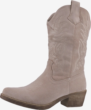 Elara Comwboystøvler i beige: forside
