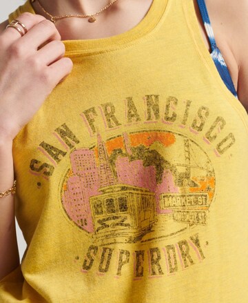 Superdry Top 'City Souvenir' in Yellow