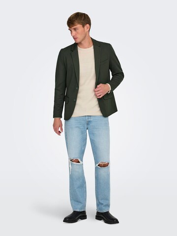 Only & Sons - Ajuste estrecho Chaqueta saco 'MARK' en verde