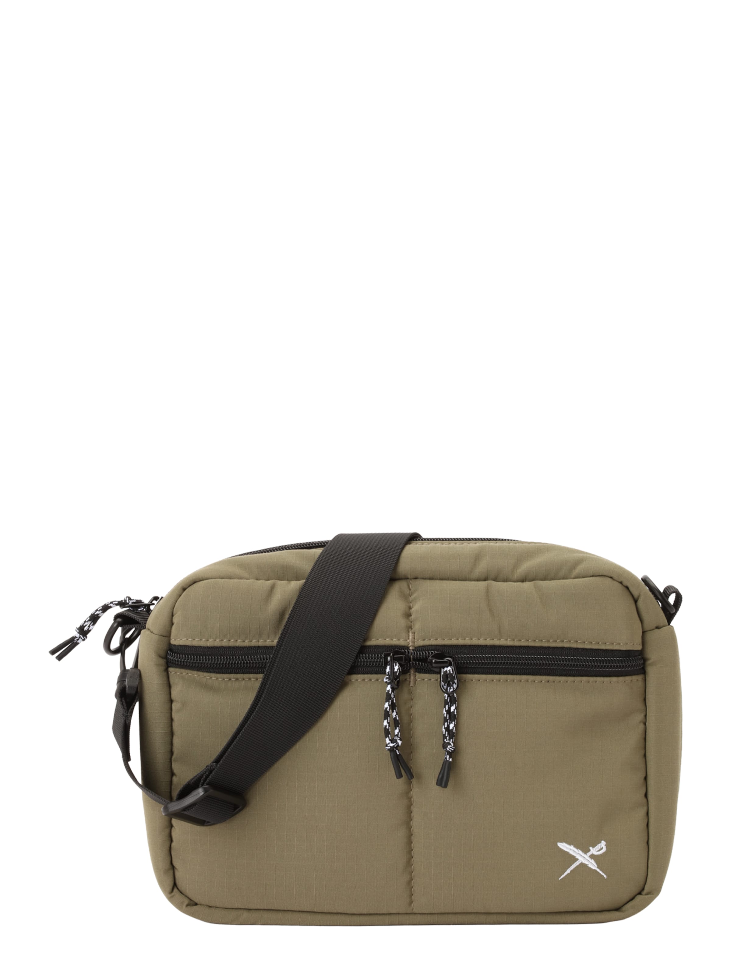 Iriedaily Taška cez rameno 'Ribtouch Side' - Zelená: predná strana