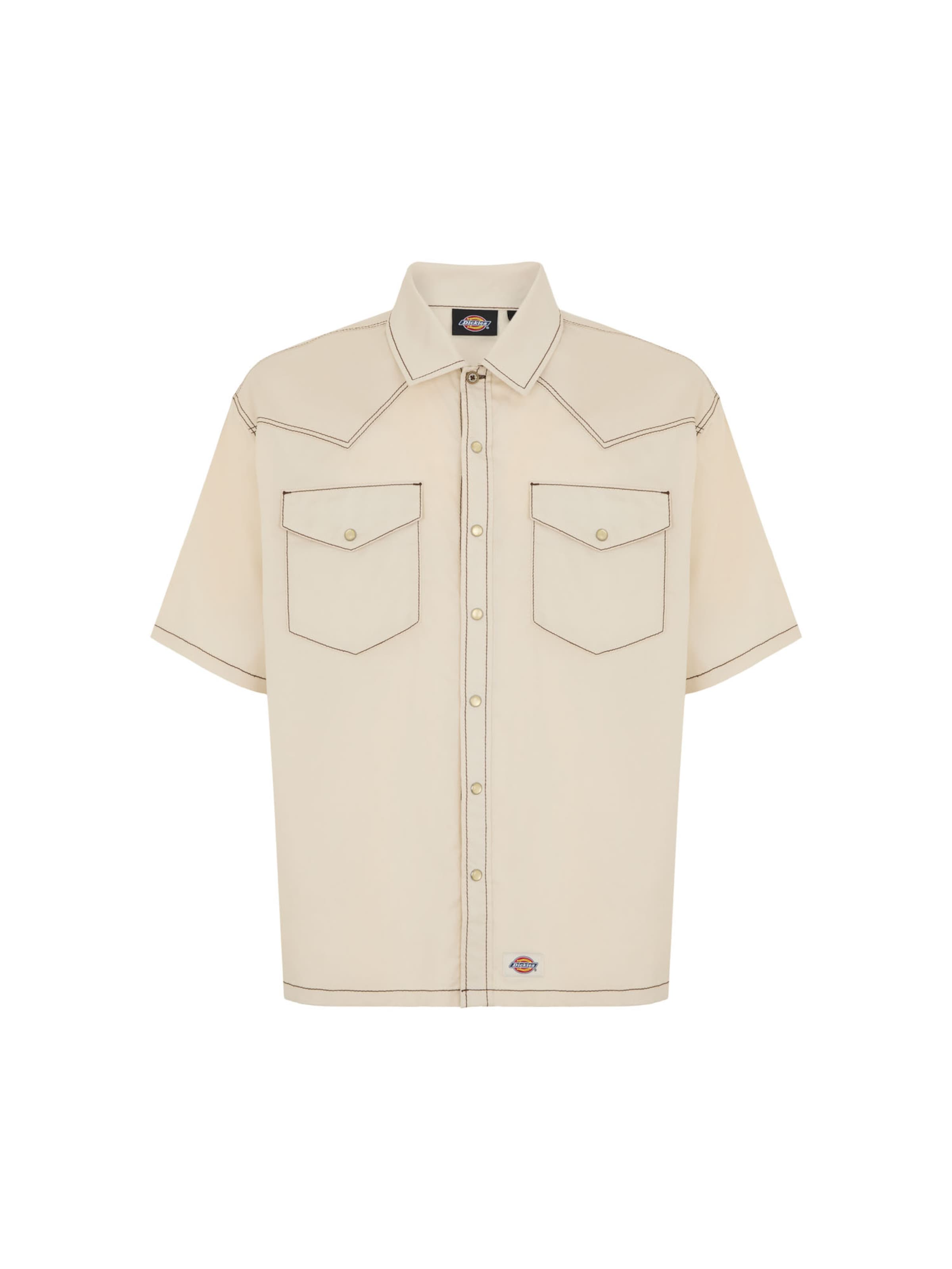 DICKIES Классический крой Рубашка 'RIVER RANCH' в Бежевый: спереди