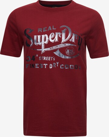 Superdry T-Shirt in Rot: predná strana