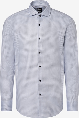 BOSS Slim fit Business Shirt 'HANK' in Blue: front