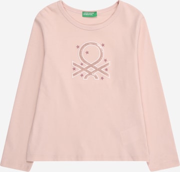 rožinė UNITED COLORS OF BENETTON Marškinėliai: priekis