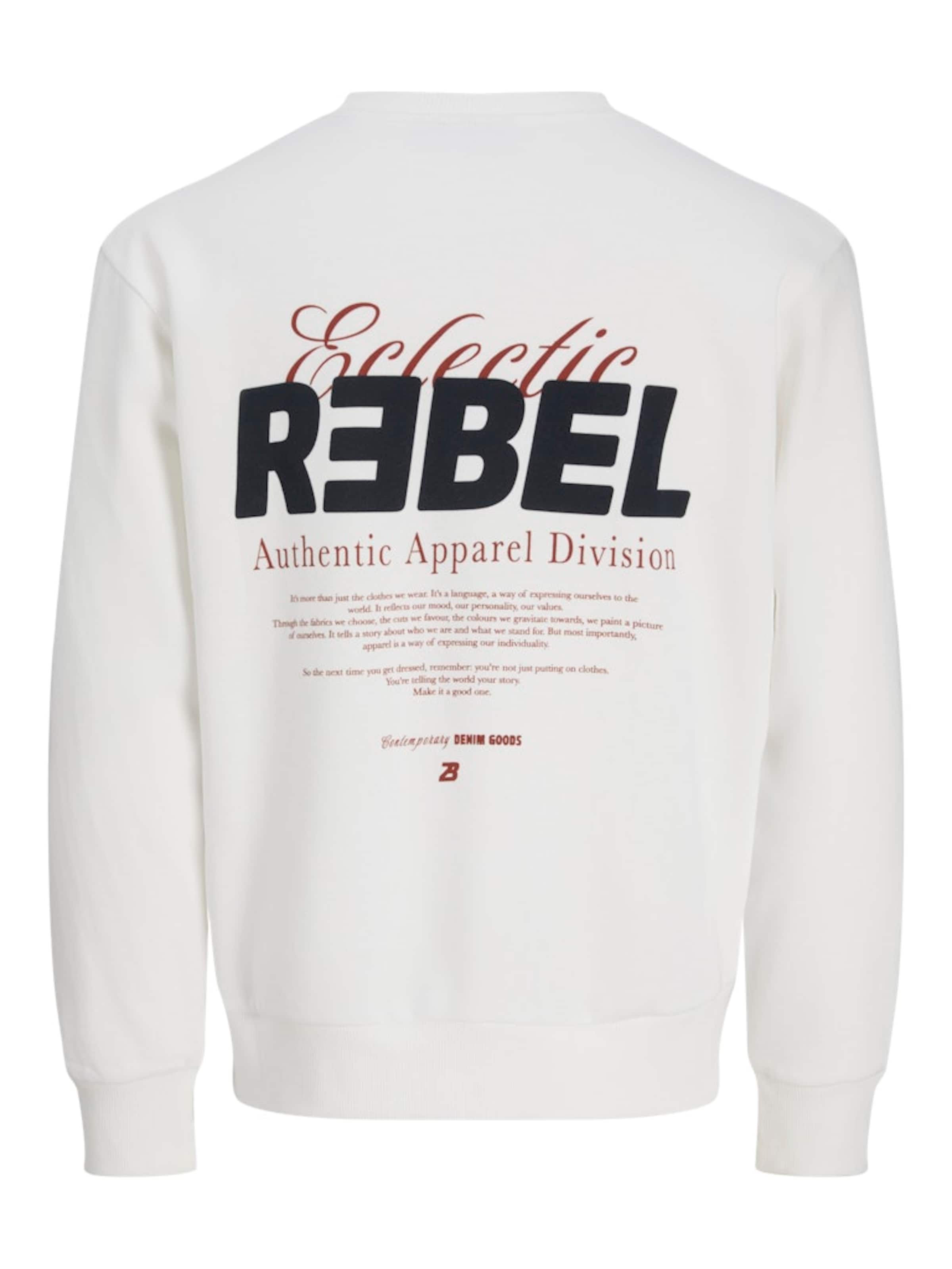 Sweat-shirt 'JREBJIM' JJ Rebel en blanc