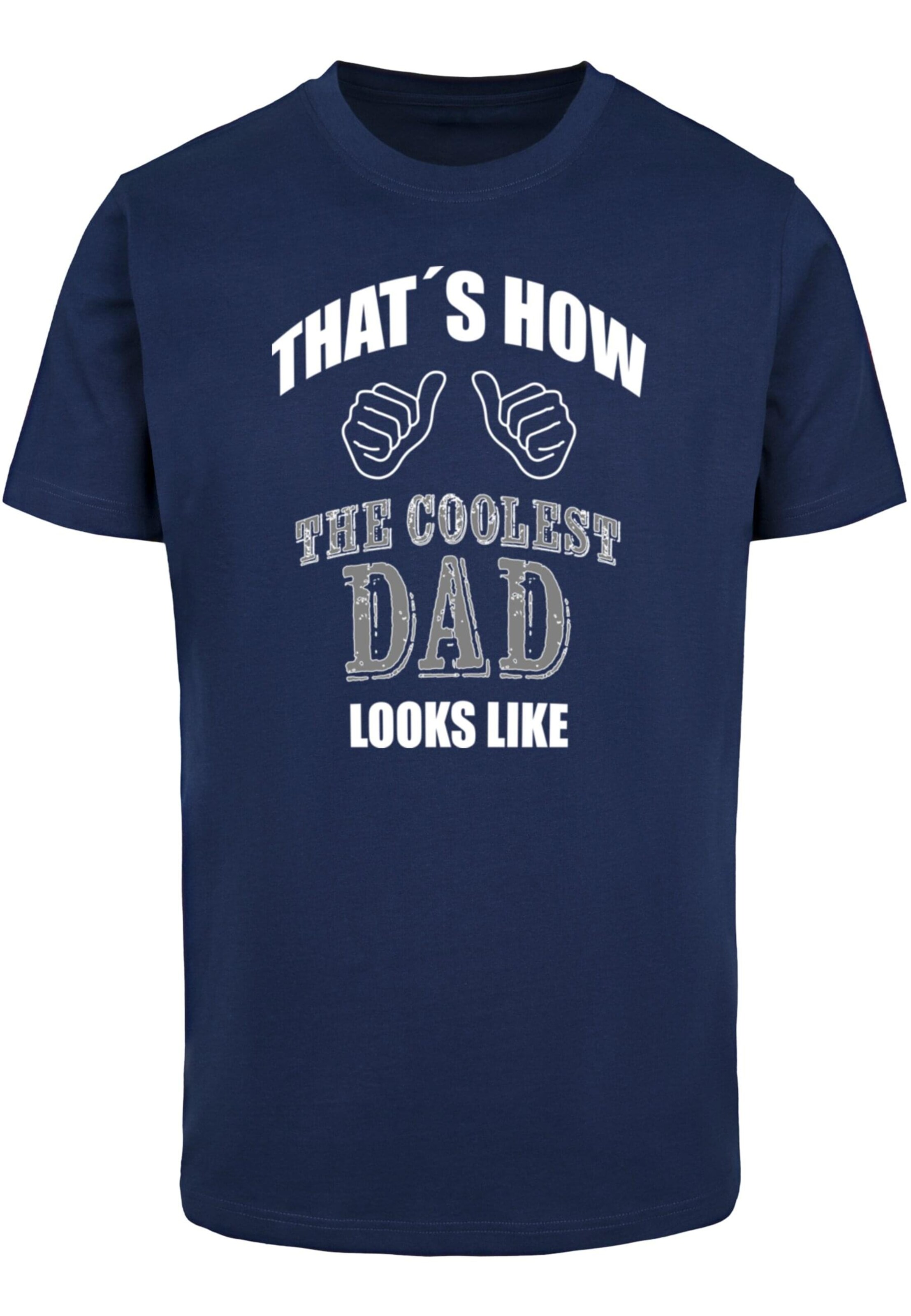 T-Shirt 'Coolest Dad' Merchcode en bleu : devant