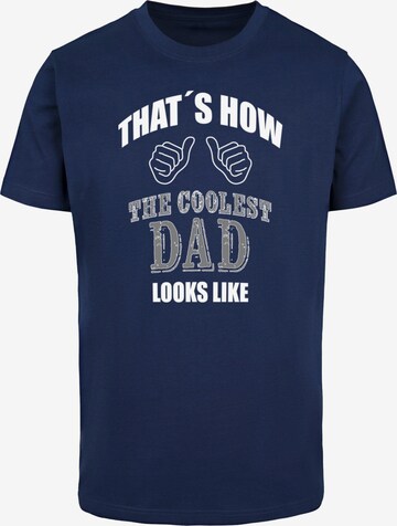 T-Shirt 'Coolest Dad' Merchcode en bleu : devant