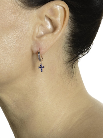 Addicted2 Fülbevalók 'Persefone orecchini di argento con croce blue con zirconi' - kék