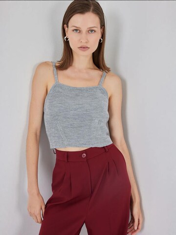 Bigdart Knitted Top in Grey