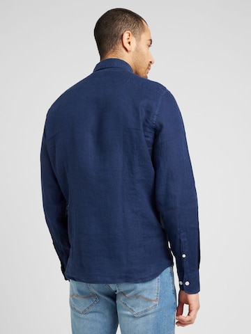 Hackett London Regular fit Overhemd in Blauw