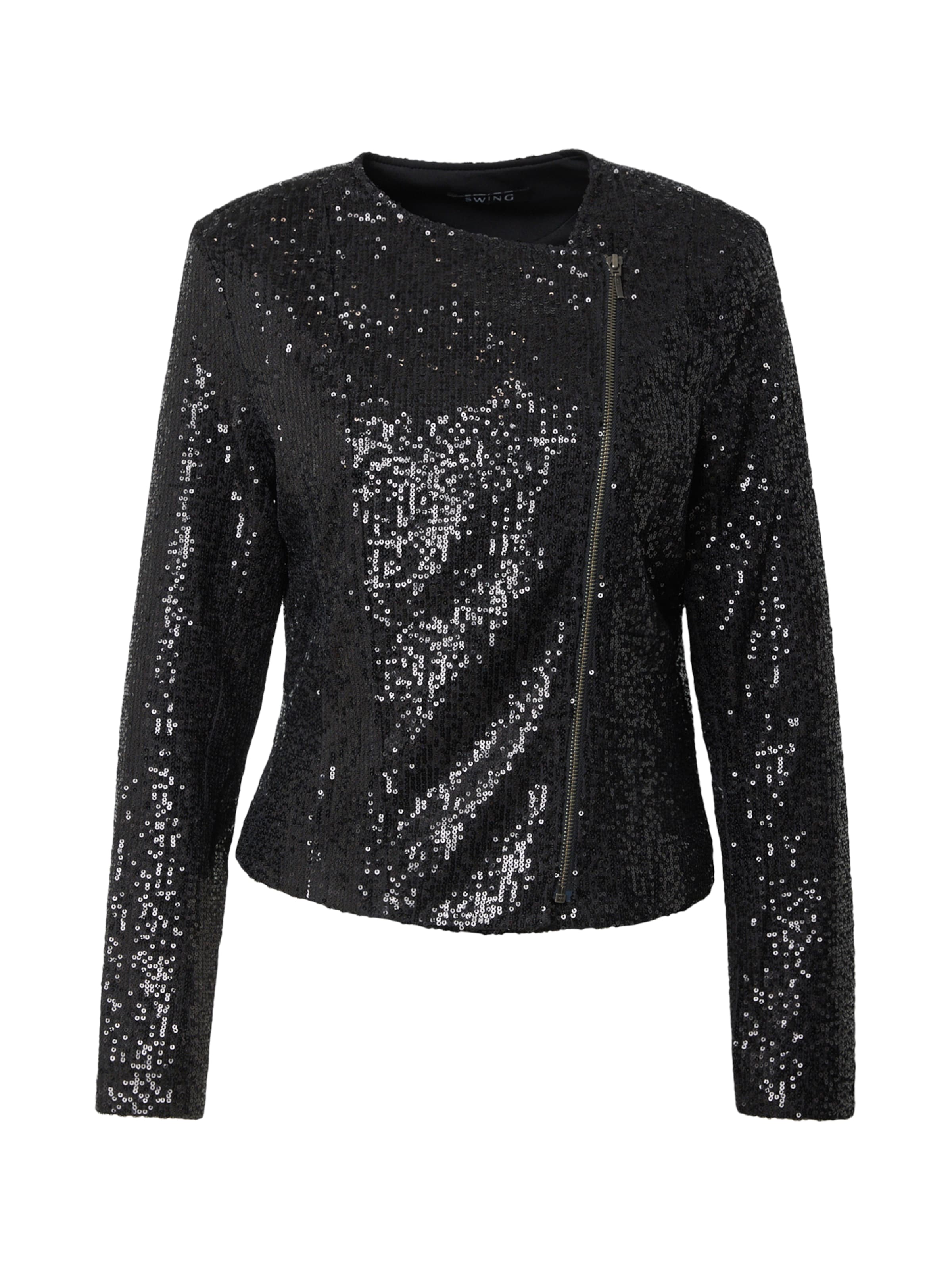 Geacă de primăvară-toamnă de la SWING pe negru: față