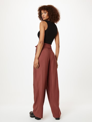 ABOUT YOU Wide leg Pants 'Marlena' in Brown