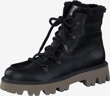 Paul Green Lace-Up Ankle Boots '8061' in Black: front