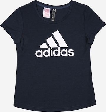 ADIDAS PERFORMANCE - Camisa funcionais em azul: frente