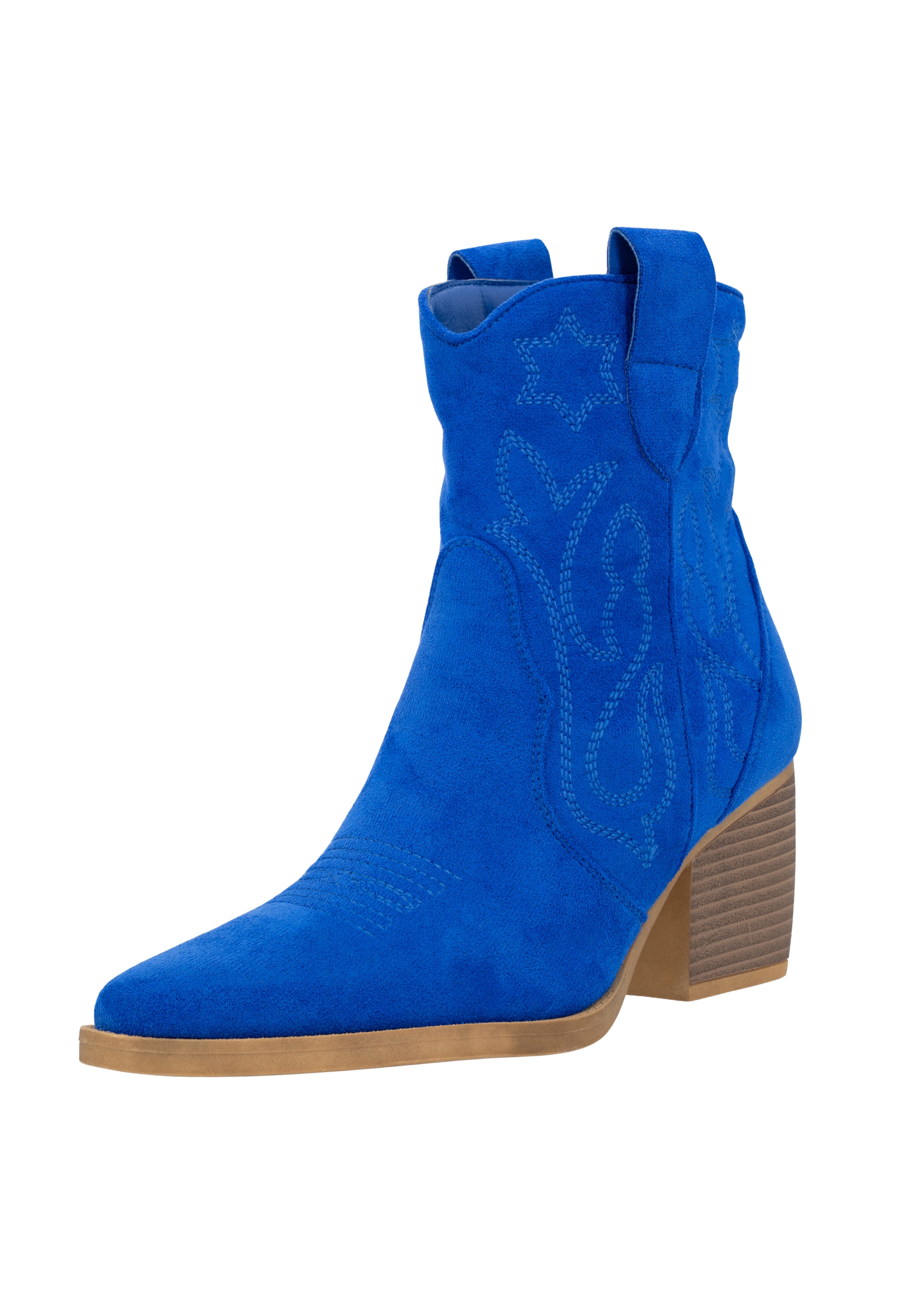 Elara Cowboystiefel in Blau: Vorderseite