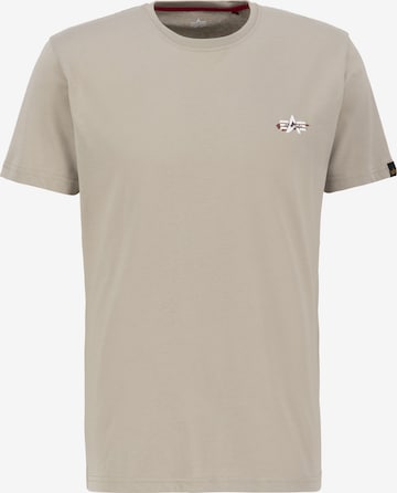 T-Shirt ALPHA INDUSTRIES en beige : devant
