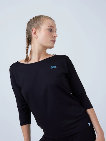 SPORTKIND Shirt '3/4 Loose Fit' in Zwart