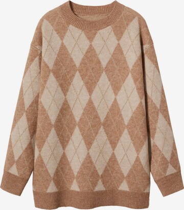 MANGO Sweater 'Rumba' in Brown: front