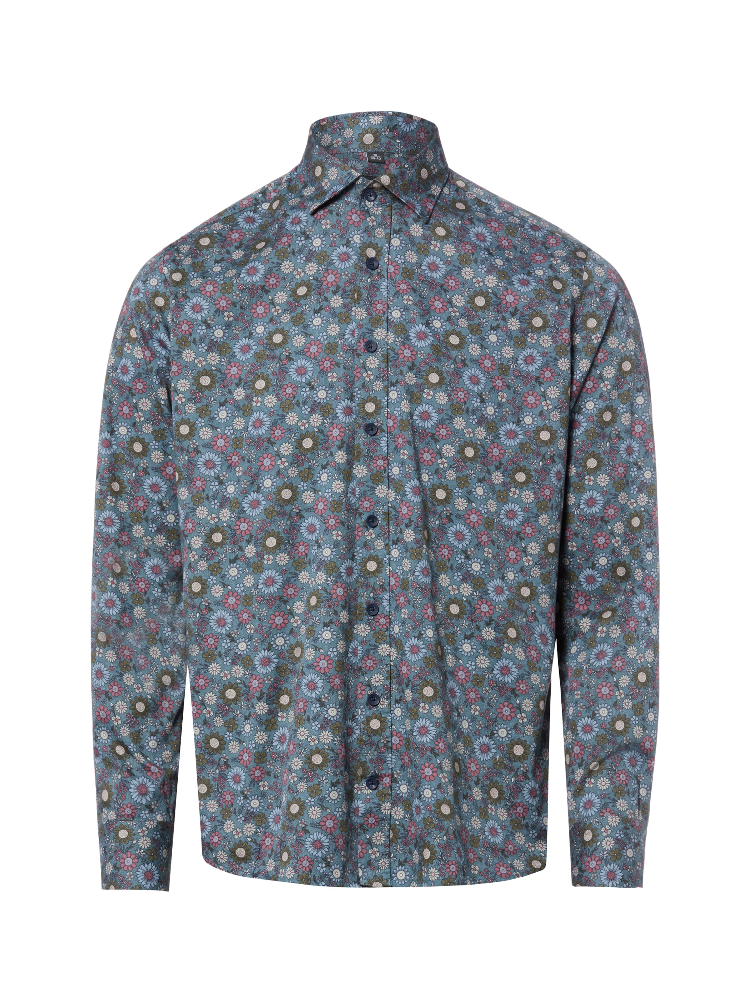 Fit confort Chemise Nils Sundström en bleu : devant