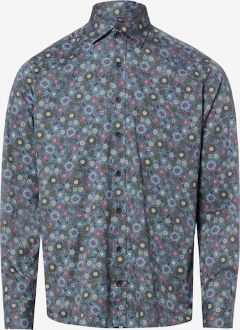 Nils Sundström Comfort Fit Hemd in Blau: Vorderseite