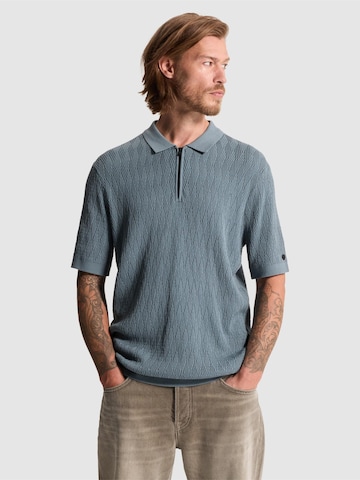 T-Shirt CAST IRON en bleu : devant
