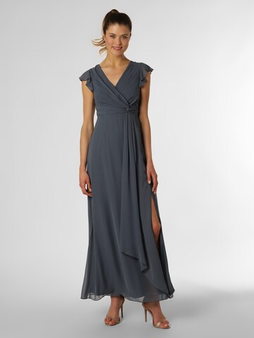 Marie Lund Abendkleid in Blau: Vorderseite