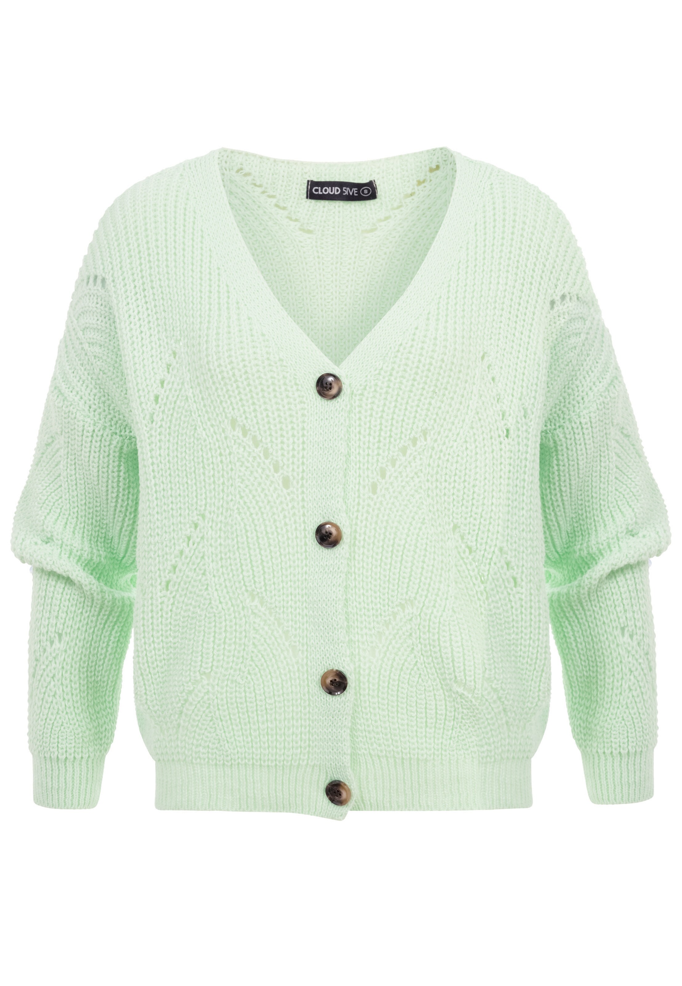 Cloud5ive Kardigan – zelená: přední strana