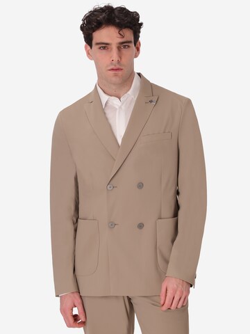 Coupe slim Veste de costume Distretto12 en beige : devant