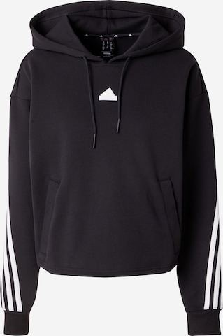 ADIDAS SPORTSWEAR Sports sweatshirt 'Future Icons Three Stripes' in Black: front