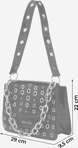 Sac bandoulière 'MEGA EYELET' River Island en noir