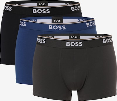 BOSS Bokserishortsit 'Power' koossa S värissä sininen / meleerattu harmaa / musta / valkoinen, Tuotenäkymä
