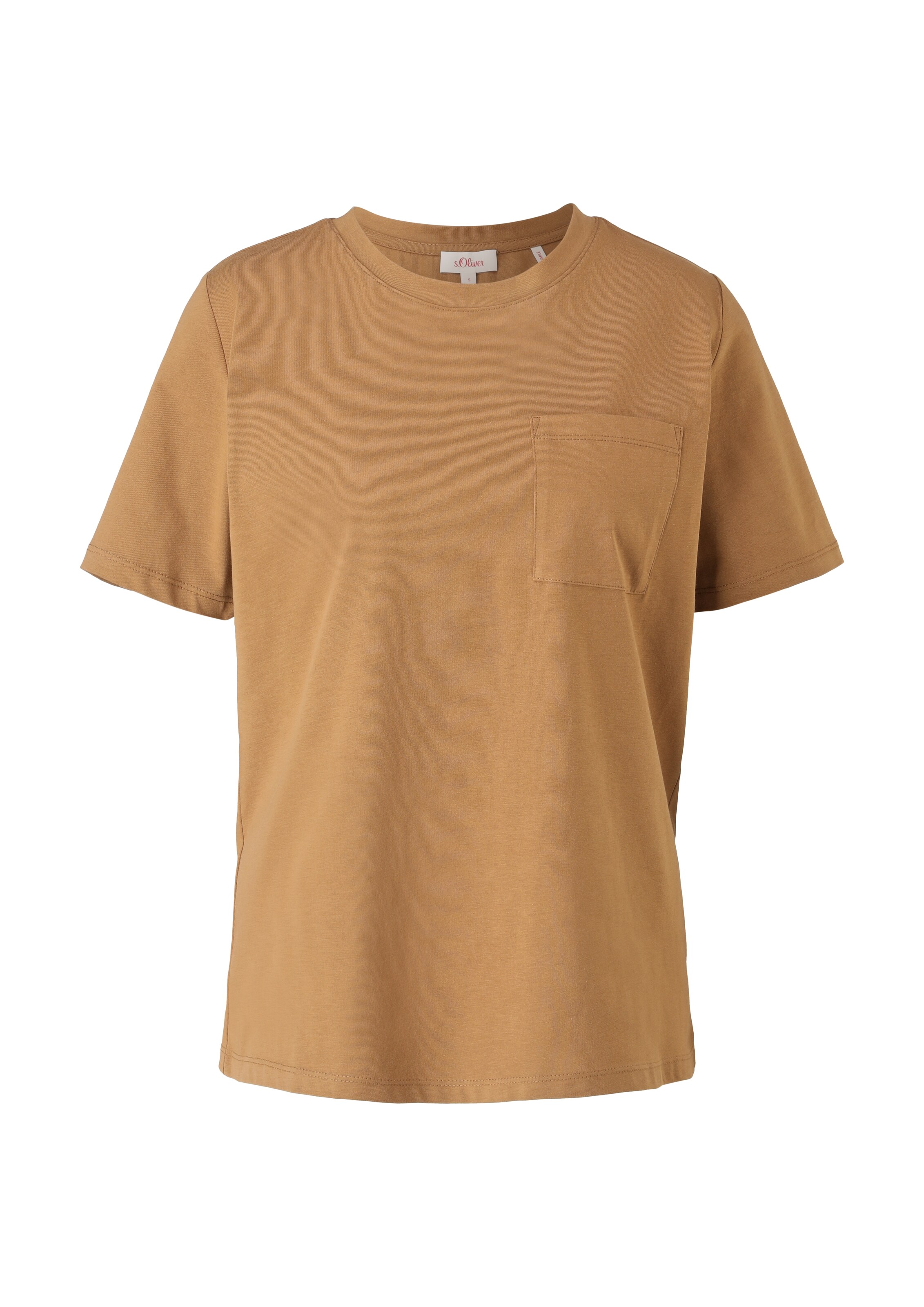 s.Oliver T-shirt en marron, Vue avec produit