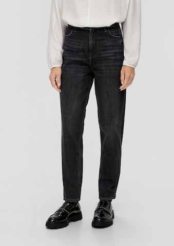 s.Oliver - Tapered Vaquero en negro: frente