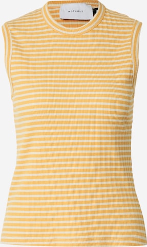 Top di Rotholz in giallo: frontale