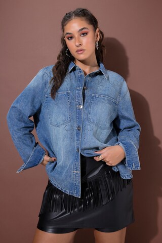 Studio Untold Hemdbluse in Blau: Vorderseite