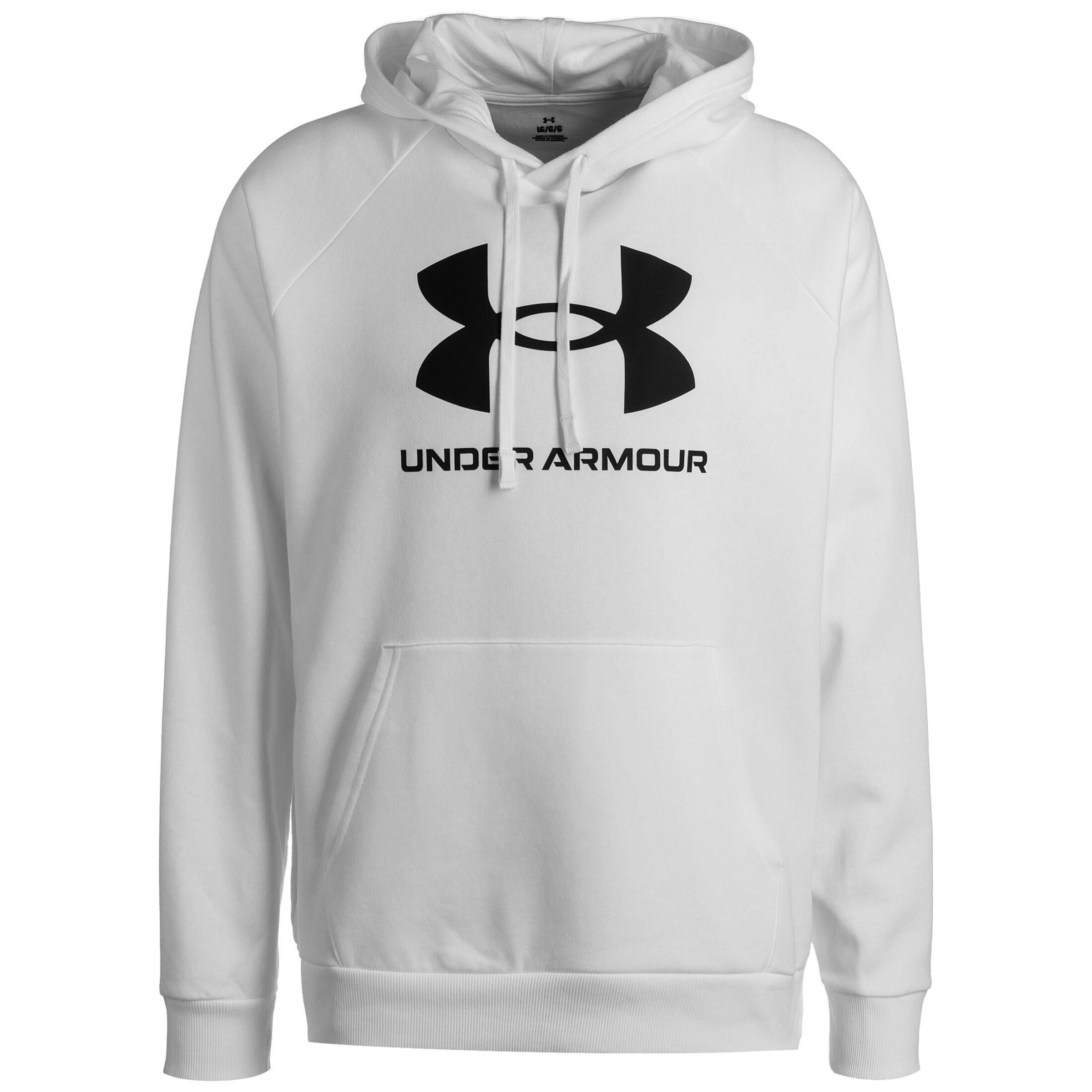UNDER ARMOUR Athletic Sweatshirt in White: front